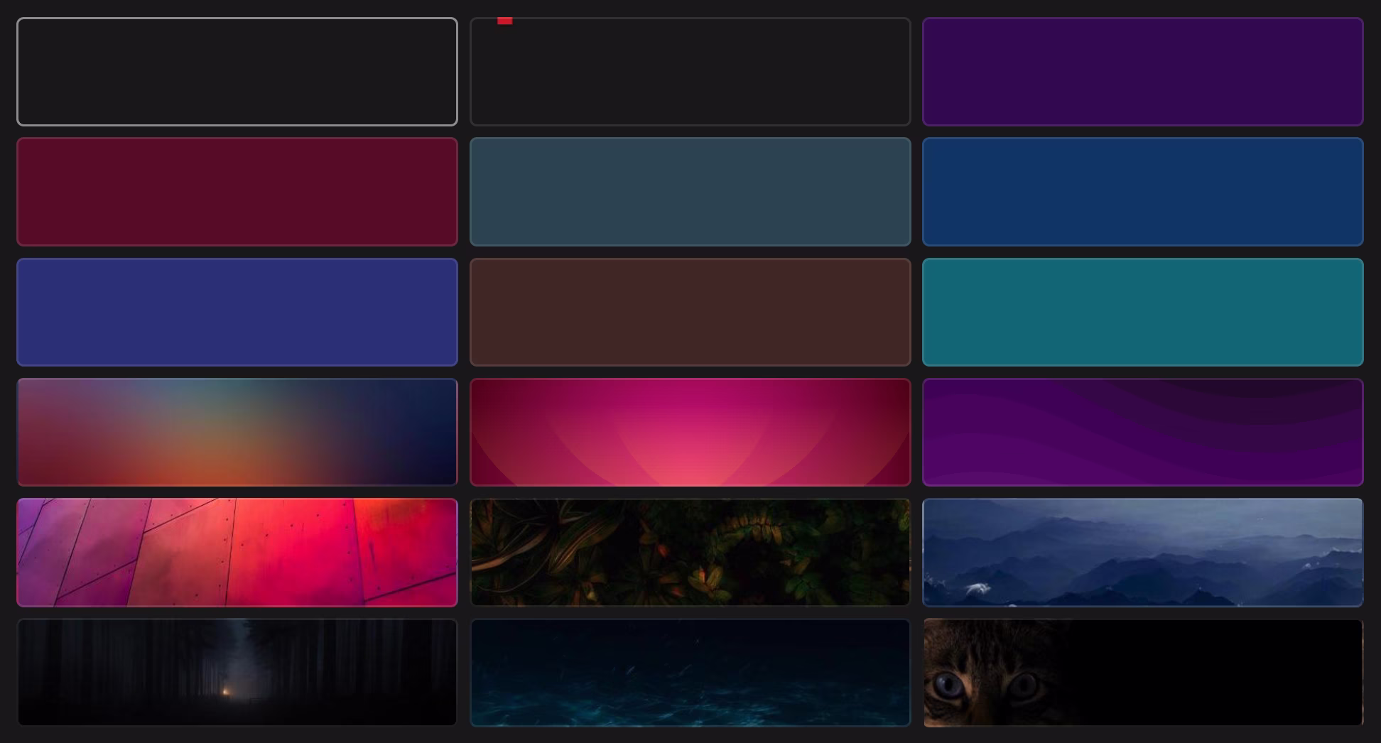 Theme selection